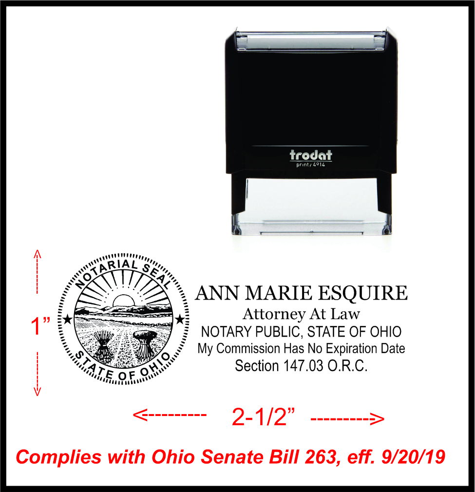 Ohio Attorney Notary Stamp And Seal Ships Next Business Day 1172